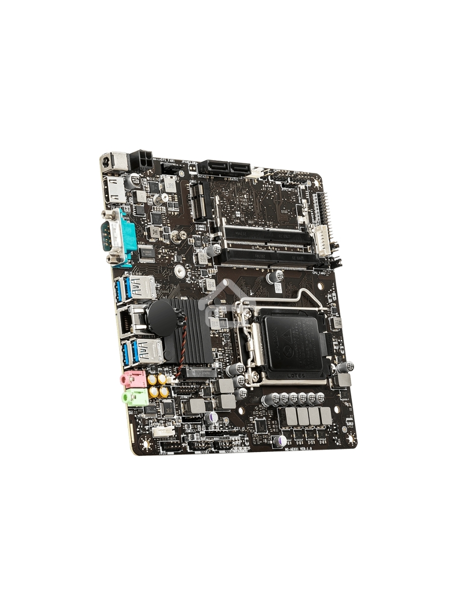Материнская плата MSI H510TI-S09, LGA 1200, Intel H510, 2xSO-DIMM DDR4, 2xSATA, 1xM.2, 1xHDMI, 1x1Gb LAN, 4xUSB-A 3.2 Gen 1, 2x3.5мм, 5.1, Mini-ITX