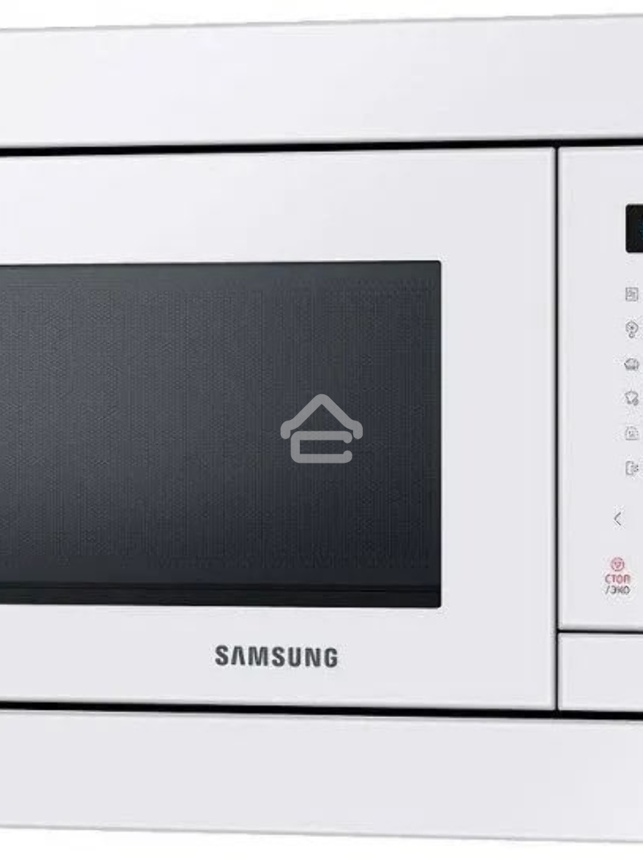 Микроволновая печь встраиваемая Samsung MS23A7118AW/BW белый, 23 л, 800 Вт, переключатели - сенсор