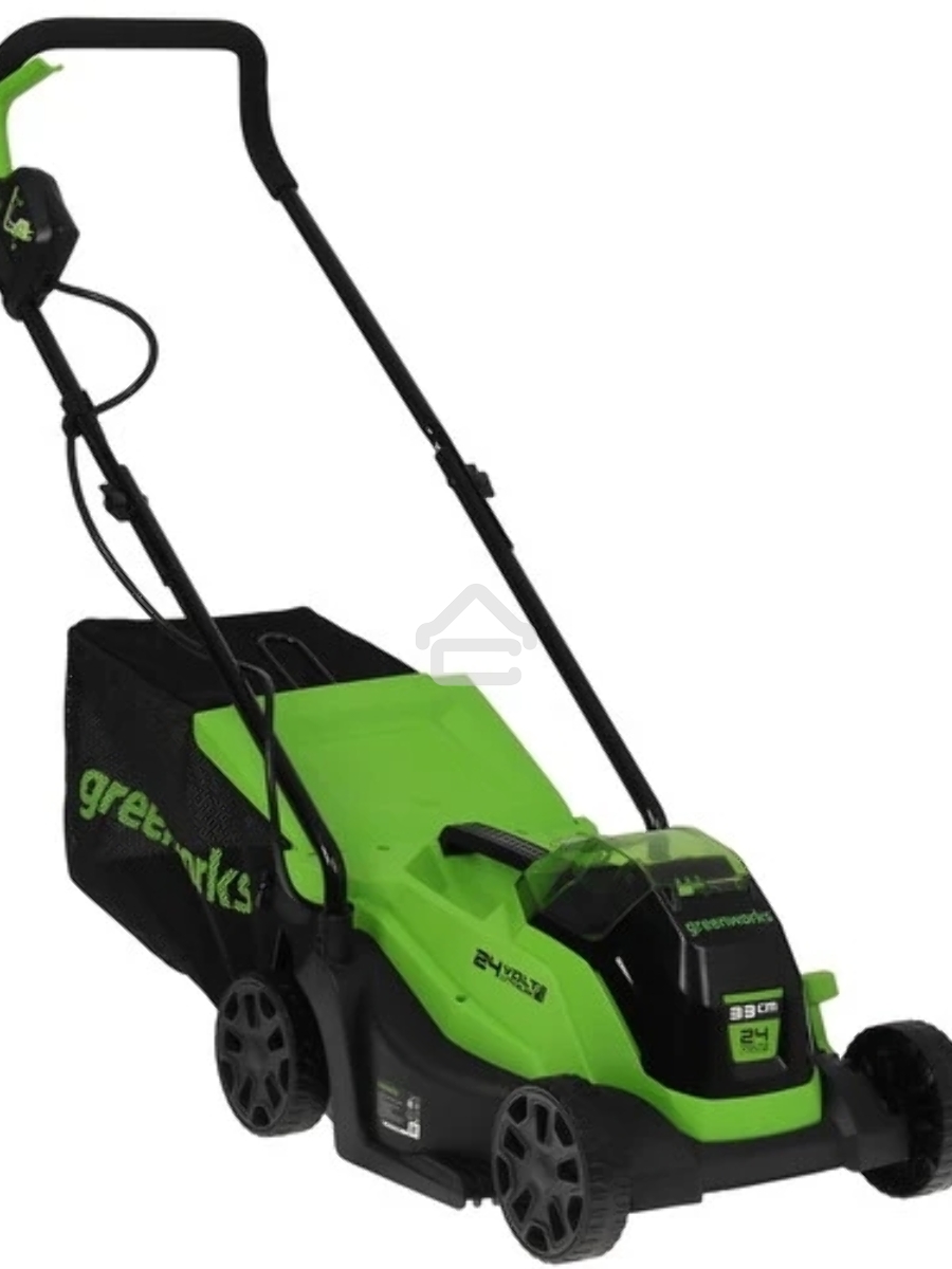 Газонокосилка аккумуляторная GreenWorks GD24LM33k2, 24v, 33 см, 1хАКБ 2Ач и ЗУ (2516107UA)