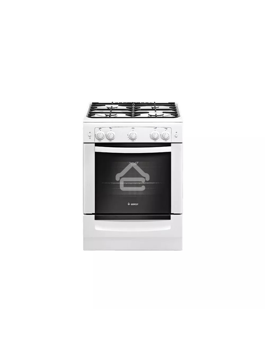 Плита газовая Gefest ПГ 6100-01 белый, конфорок 4 шт, духовка 52 л, 60 см x 85 см x 60 см