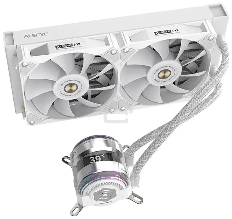 Система жидкостного охлаждения Alseye i240-W белый, 120 мм, алюминий/медь, 1800 об/мин, 36.2 дБ, 4 pin, 250 Вт