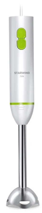 Блендер погружной Starwind SBP1113 750 Вт, белый/зеленый