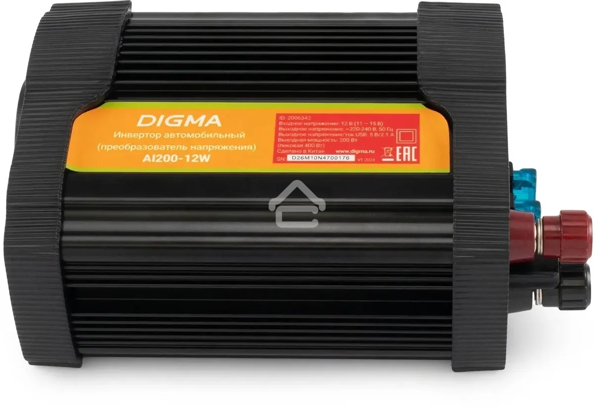 Автоинвертор Digma AI200-12W 200Вт
