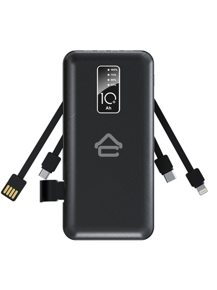 Портативное зарядное устройство Rexant Power Bank (аккумуляторная батарея) 10000 mAh, черное