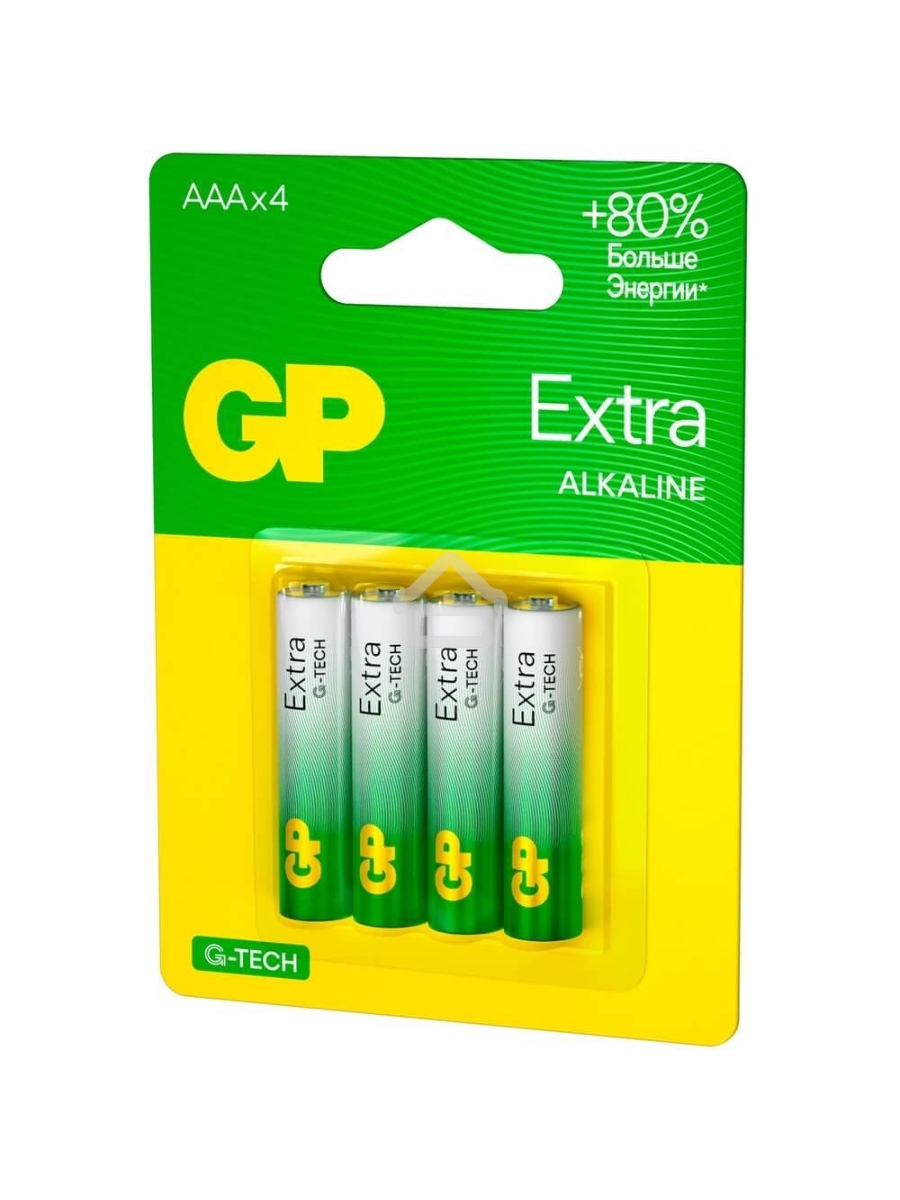 Батарея GP Extra Alkaline 24AXA21-2CRSBC4 AAA (4шт) блистер