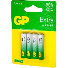 Батарея GP Extra Alkaline 24AXA21-2CRSBC4 AAA (4шт) блистер