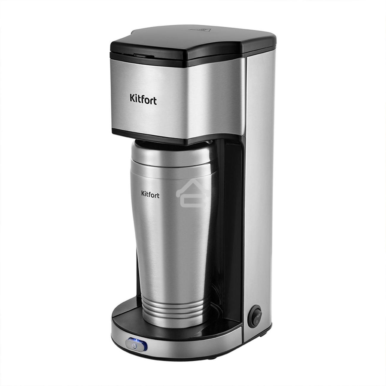 Кофеварка капельная Kitfort КТ-7367 серебристый, исп. кофе - молотый, 0.43 л, 650 Вт
