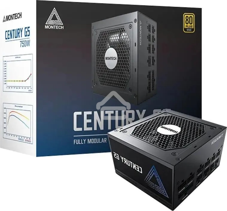 Блок питания Montech ATX 750W CENTURY GOLD G5, 750 Вт, 80 PLUS GOLD, 120 мм, модульный, черный