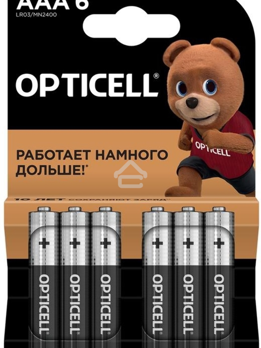 Элемент питания алкалиновый AAA/LR03 (блист. 6шт) Basic Opticell 5051007