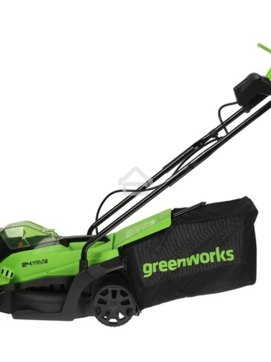 Газонокосилка аккумуляторная GreenWorks GD24LM33k2, 24v, 33 см, 1хАКБ 2Ач и ЗУ (2516107UA)