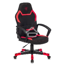 Кресло игровое Zombie 10 черный/красный искусст.кожа/ткань крестовина пластик