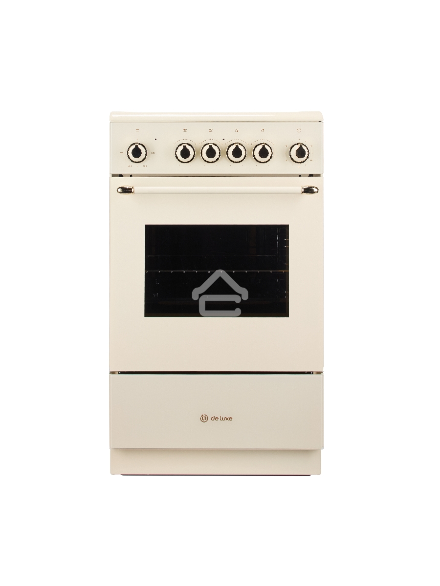 Плита электрическая De Luxe 506004.23ЭС-123 топленое молоко, конфорок 4 шт, духовка 54 л, 50 см x 87 см x 60 см