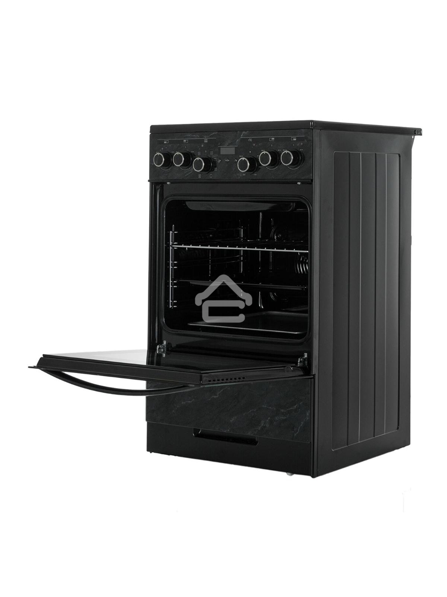 Плита электрическая Gefest ЭП Н Д 5560-03 0053 черный/мрамор, конфорок 4 электрических, духовка 55 л, 50 см x 85 см x 58.5 см