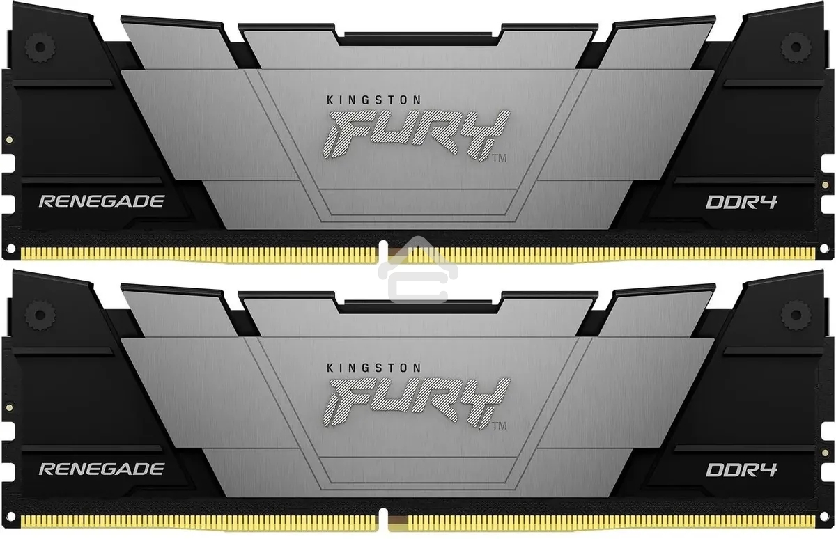 Оперативная память Kingston Fury Renegade, DDR4, 16GB (2x8GB), 4800MHz, CL19, DIMM, с радиатором, черный