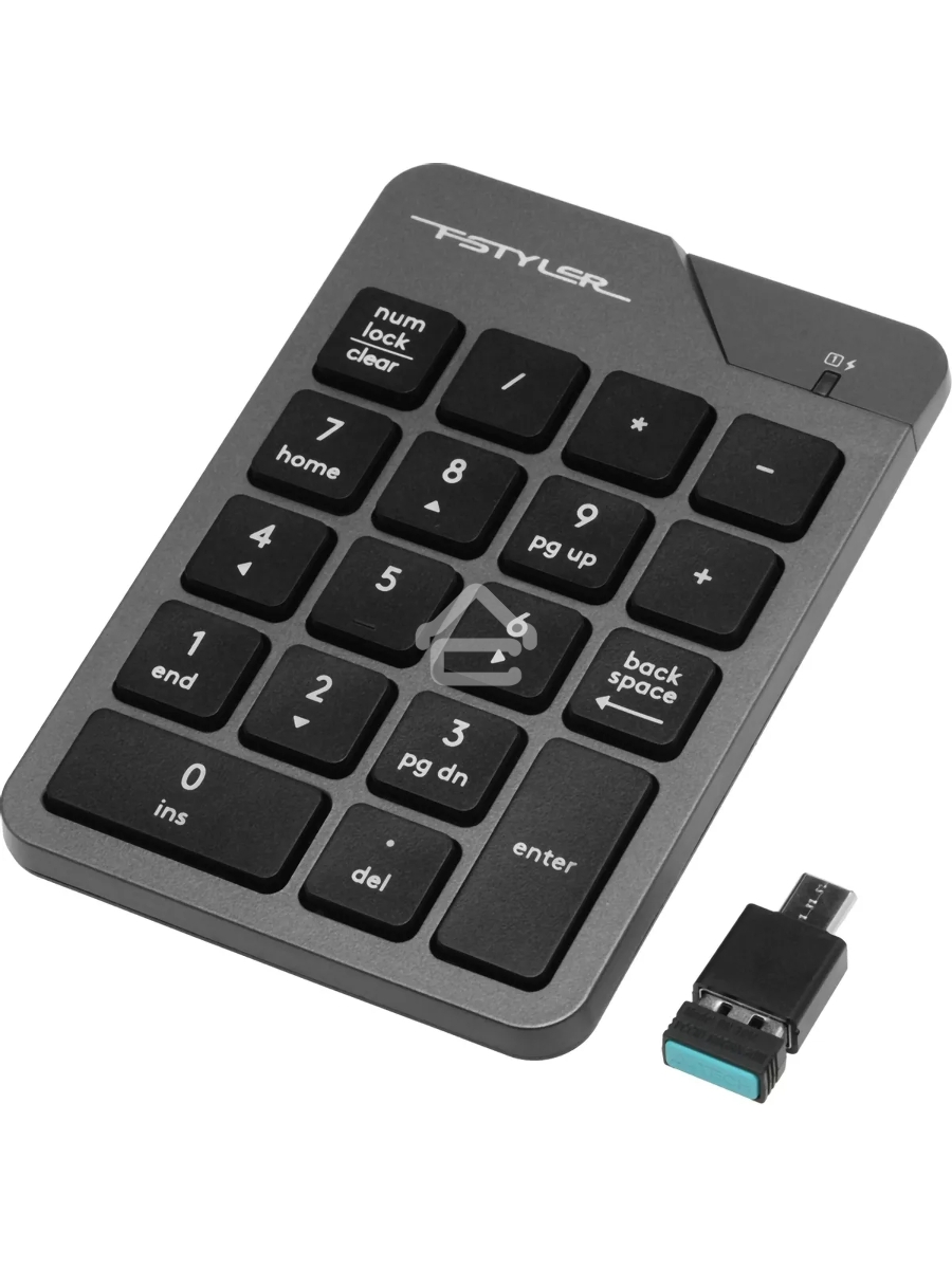 Числовой блок A4Tech FGK21C беспроводной, USB, Радиоканал, серый