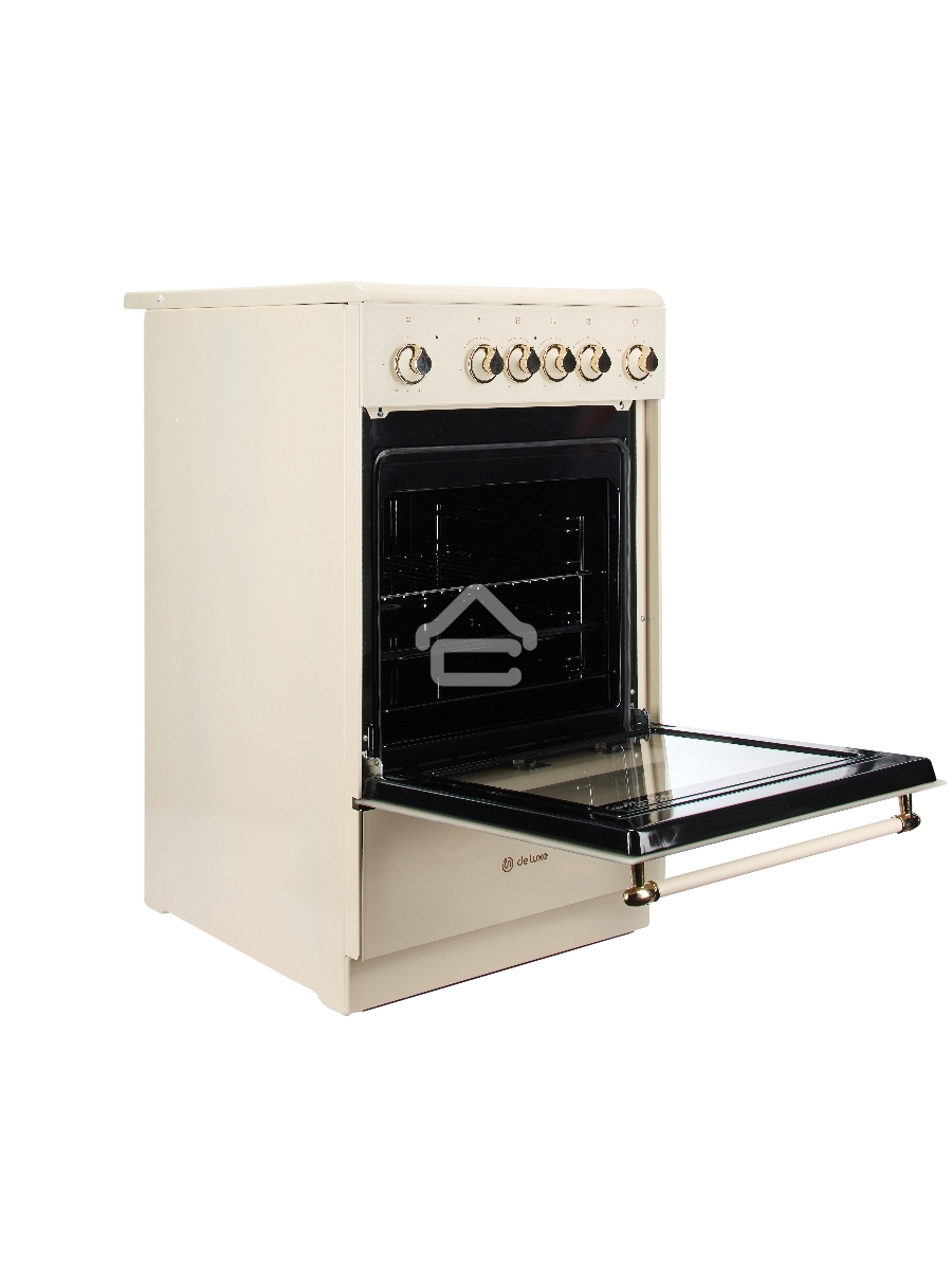 Плита электрическая De Luxe 506004.23ЭС-123 топленое молоко, конфорок 4 шт, духовка 54 л, 50 см x 87 см x 60 см