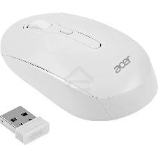 Мышь беспроводная Acer OMR308 белый, 1600 dpi, радиоканал, Bluetooth, USB, кнопки - 4