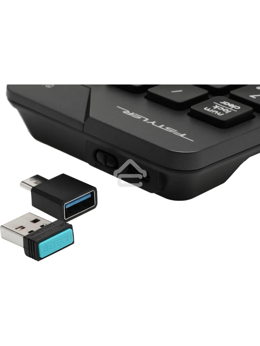 Числовой блок A4Tech FGK21C беспроводной, USB, Радиоканал, серый