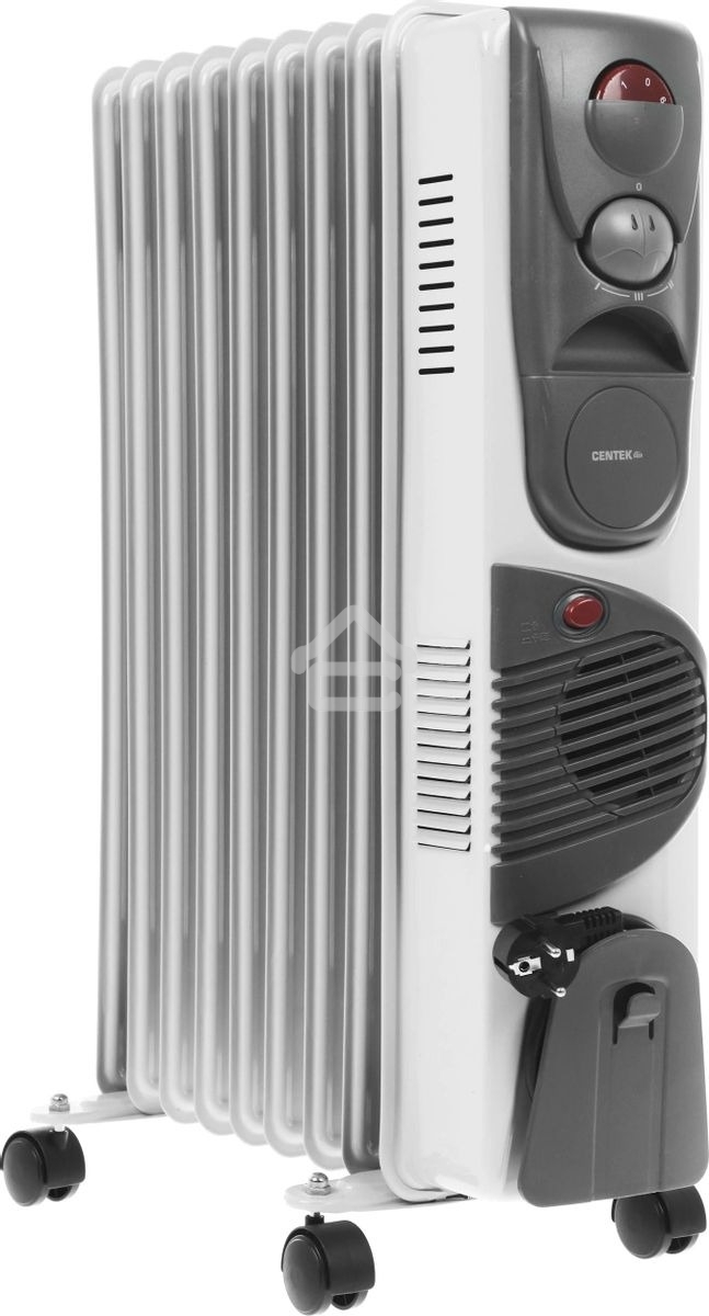 Обогреватель масляный Centek CT-6203-9 (9 секций) белый, 2400 Вт, 20 м2, 3 режима, термостат