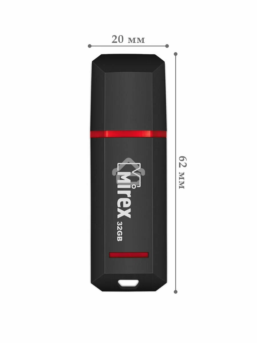 Флеш диск 32GB Mirex Knight, USB 2.0, Черный