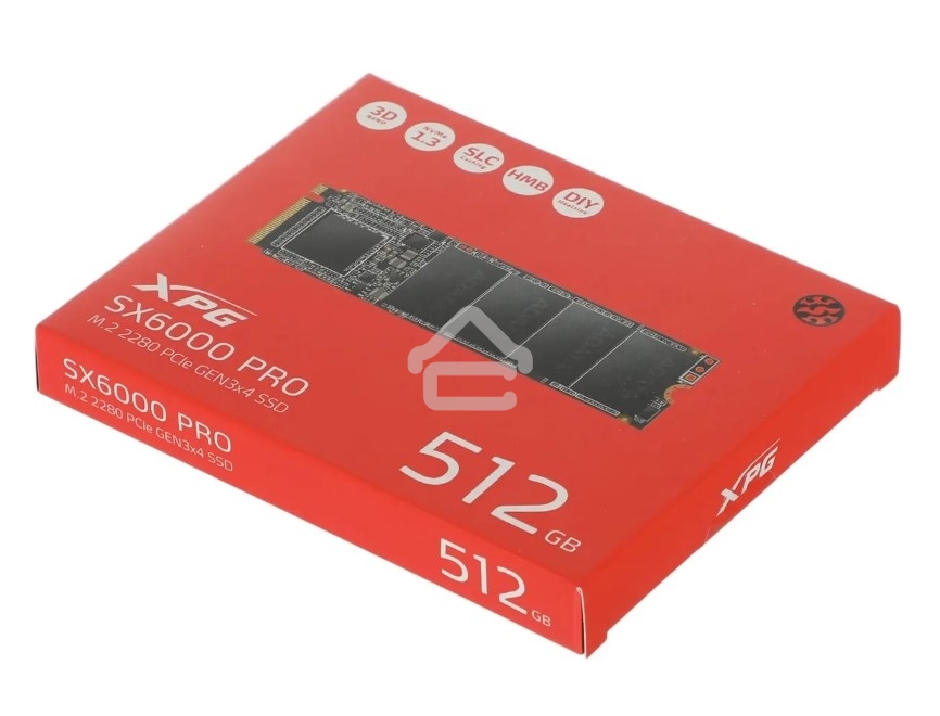 Накопитель SSD ADATA XPG GAMMIX S70 BLADE, 512Gb, PCIe 4.0 x4, M.2 2280, NVMe, R/W 7200/2600, с радиатором