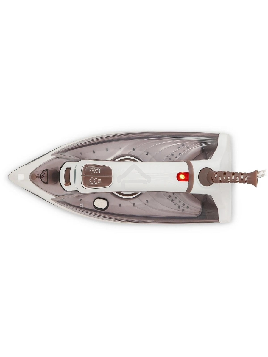 Утюг Maxwell MW-3047, 2400Вт, белый/коричневый