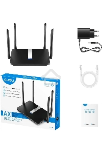 Роутер беспроводной Cudy X6 AX1800 10/100/1000BASE-TX черный