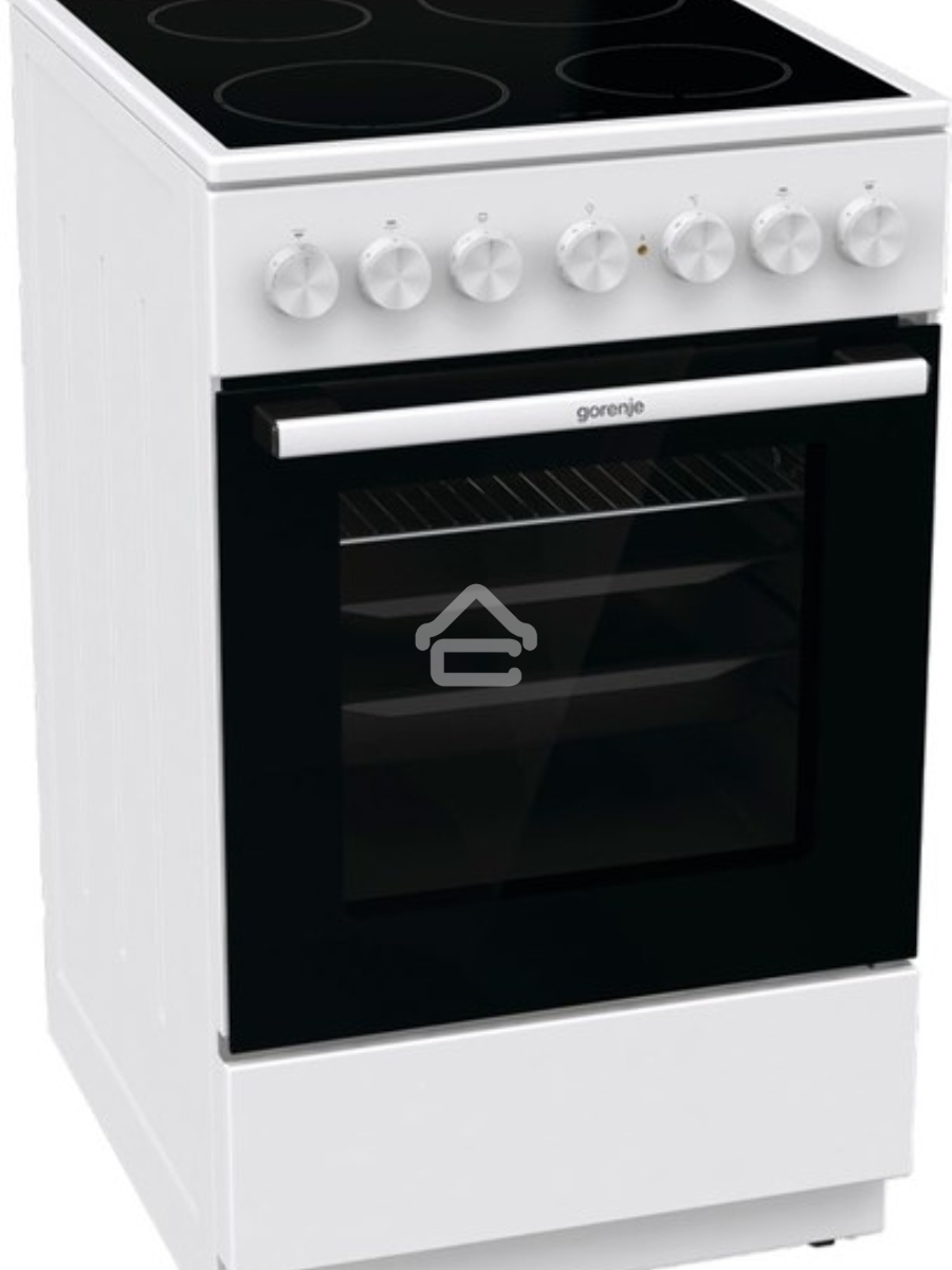 Плита электрическая Gorenje GEC5B41WG белый, конфорок 4 электрических, духовка 62 л, 50 см x 85 см x 59.4 см