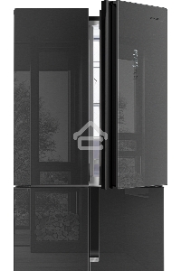 Холодильник Weissgauff WCD 450 INOX GLASS нержавеющая сталь трехкамерный side-by-side 286/141л морозилка снизу