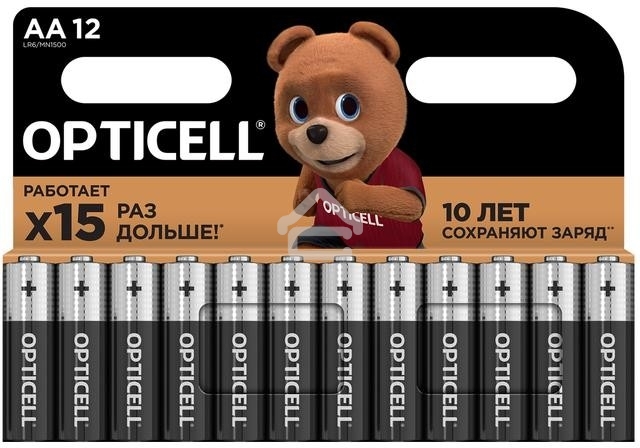 Элемент питания алкалиновый AA/LR6 (блист. 12шт) Basic Opticell 5051010