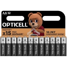 Элемент питания алкалиновый AA/LR6 (блист. 12шт) Basic Opticell 5051010