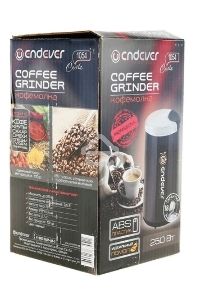 Кофемолка Endever Costa-1054, 250 Вт, 15000 об/мин, вес продукта для помола 100 гр, ABS-пластик, защита от перегрева двигателя