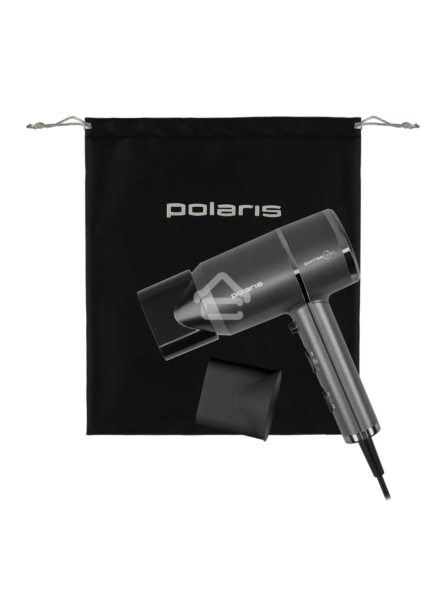 Фен Polaris PHD 2044Ti Quattro Ionic 1900 Вт, графитовый