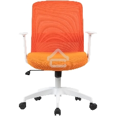 Кресло компьютерное Cactus CS-WMC333-OR оранжевый, сиденье оранжевый, сетка/ткань, низк. спин. крестов. пластик, пластик белый