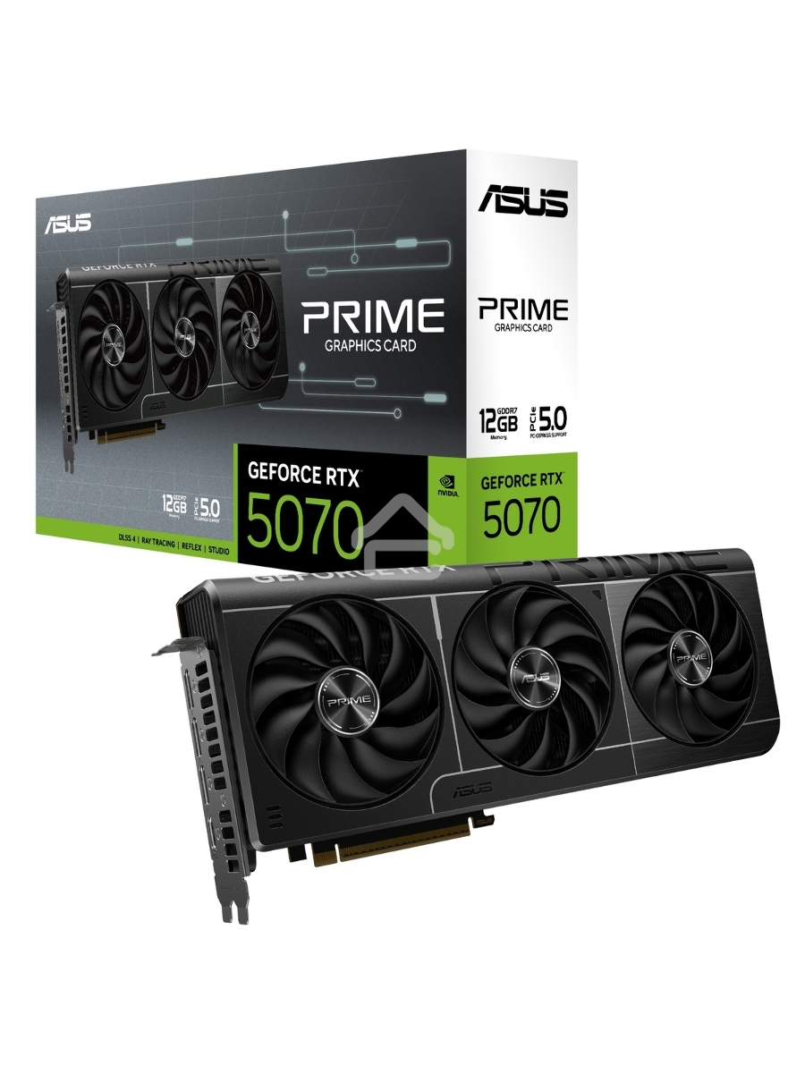 Видеокарта ASUS PRIME-RTX5070-12G, 12 GB GDDR7, 192 bit, 3xDP, HDMI, GPU 2165 MHz