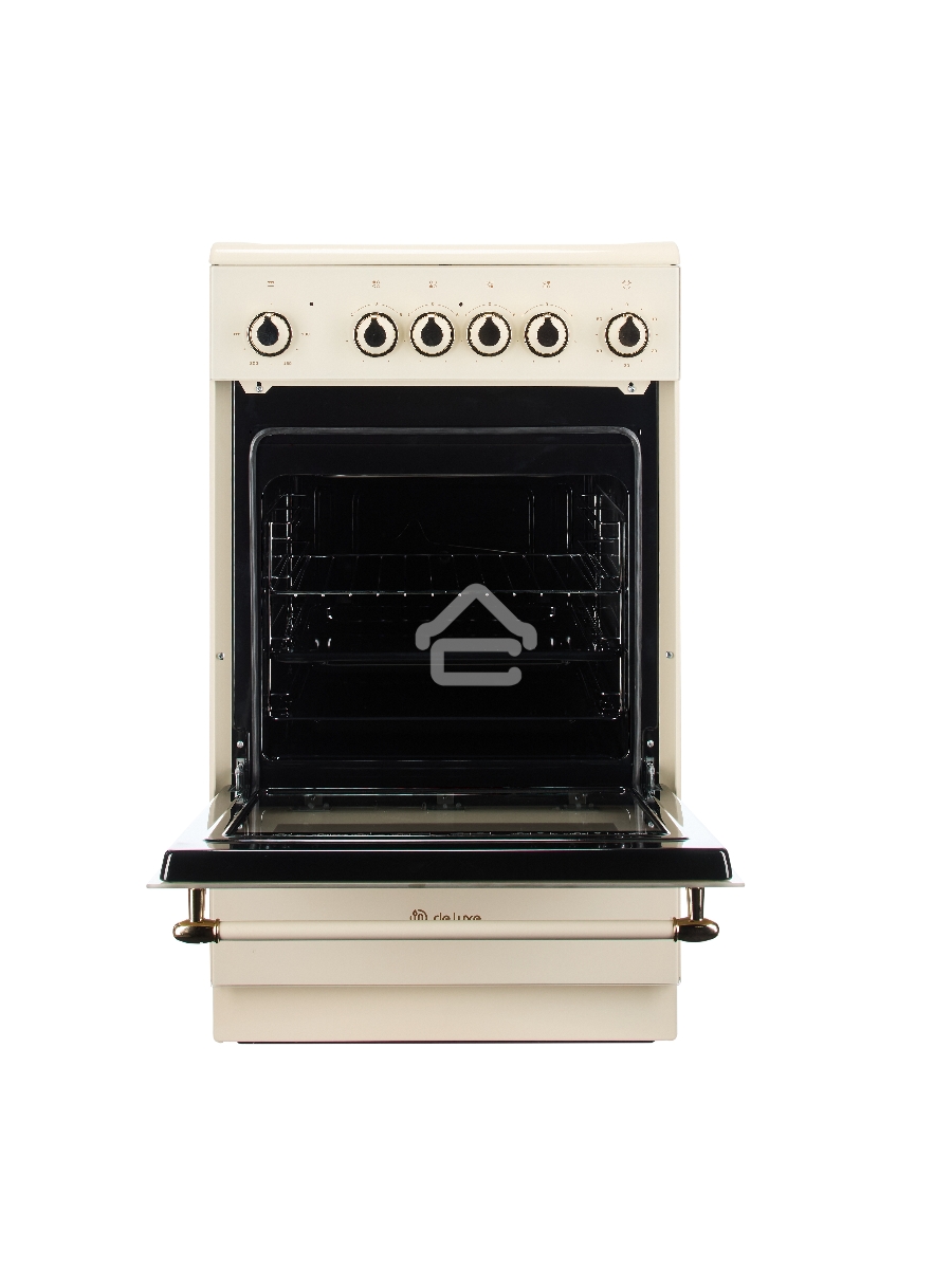 Плита электрическая De Luxe 506004.23ЭС-123 топленое молоко, конфорок 4 шт, духовка 54 л, 50 см x 87 см x 60 см