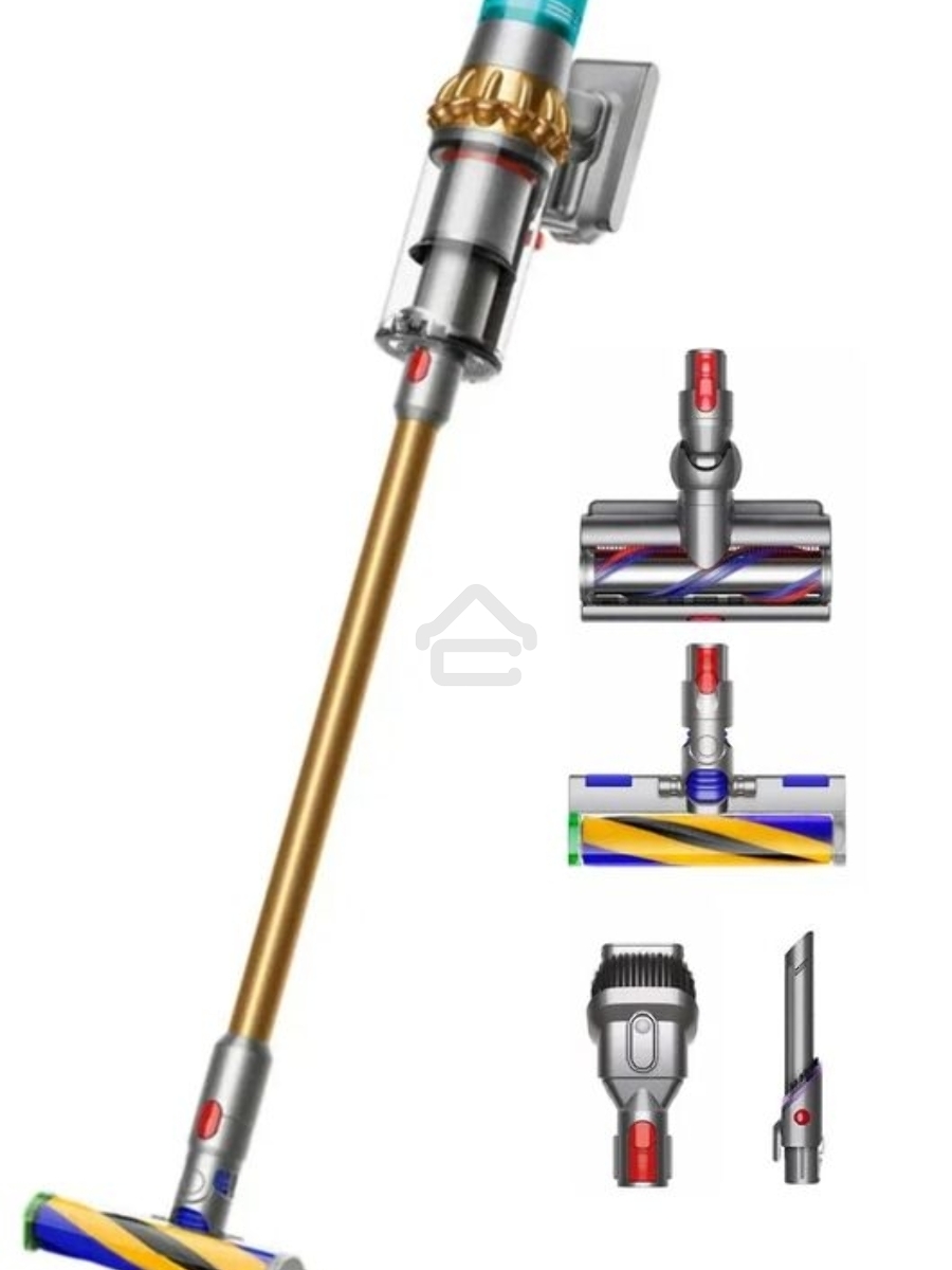 Пылесос вертикальный/ручной Dyson SV47 V15 DT золотистый, питание от аккумулятора, 240 Вт, уборка сухая, пылесборник 0.77 л, работа от АКБ max 60 мин