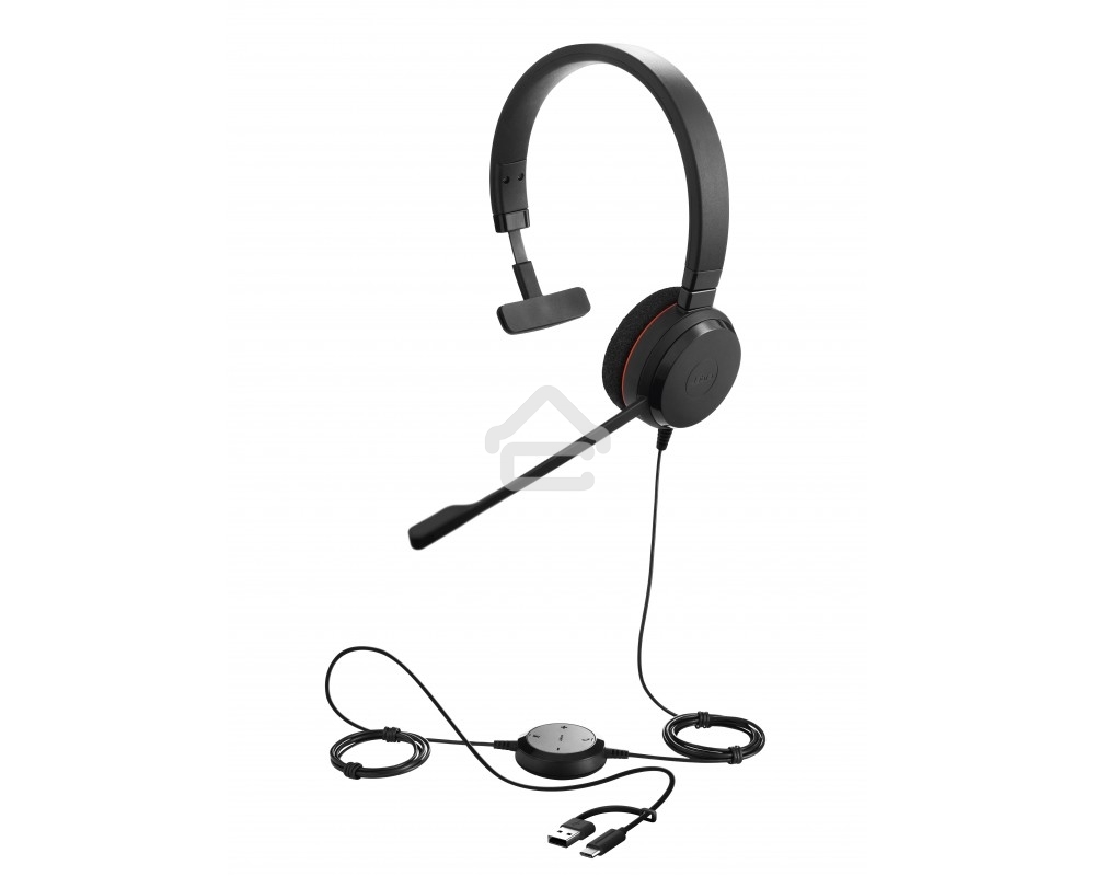 Проводная гарнитура Jabra Evolve 20, MonoMS, USB C/A adapter (PN: 4993-823-169)