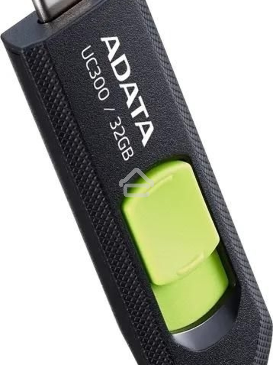 Флеш диск A-Data 32Gb Type-C UC300 ACHO-UC300-32G-RBK/GN USB3.2 черный/зеленый