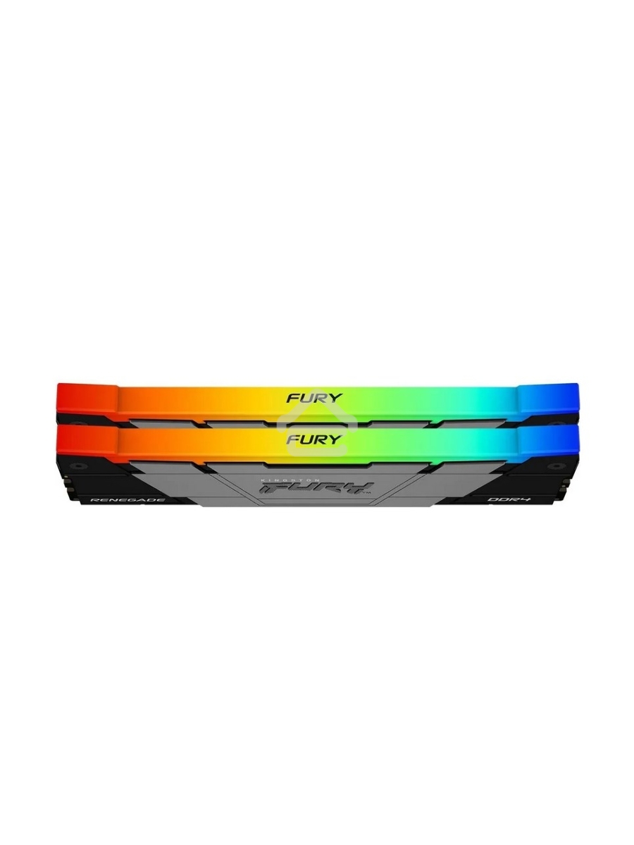 Оперативная память Kingston Fury Renegade, DDR4, 64GB (2x32GB), 3600MHz, CL18, DIMM, радиатор, RGB, чёрный/серебристый