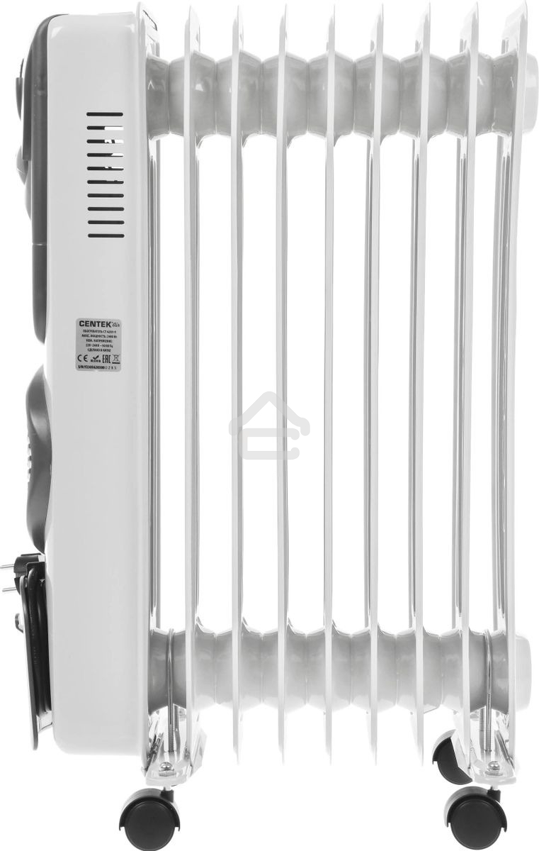 Обогреватель масляный Centek CT-6203-9 (9 секций) белый, 2400 Вт, 20 м2, 3 режима, термостат