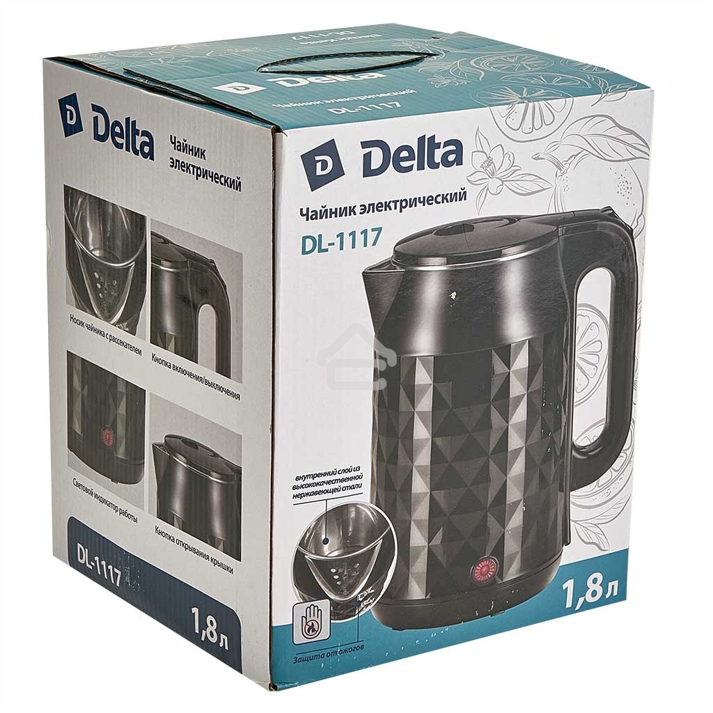 Чайник электрический DELTA DL-1117 черный