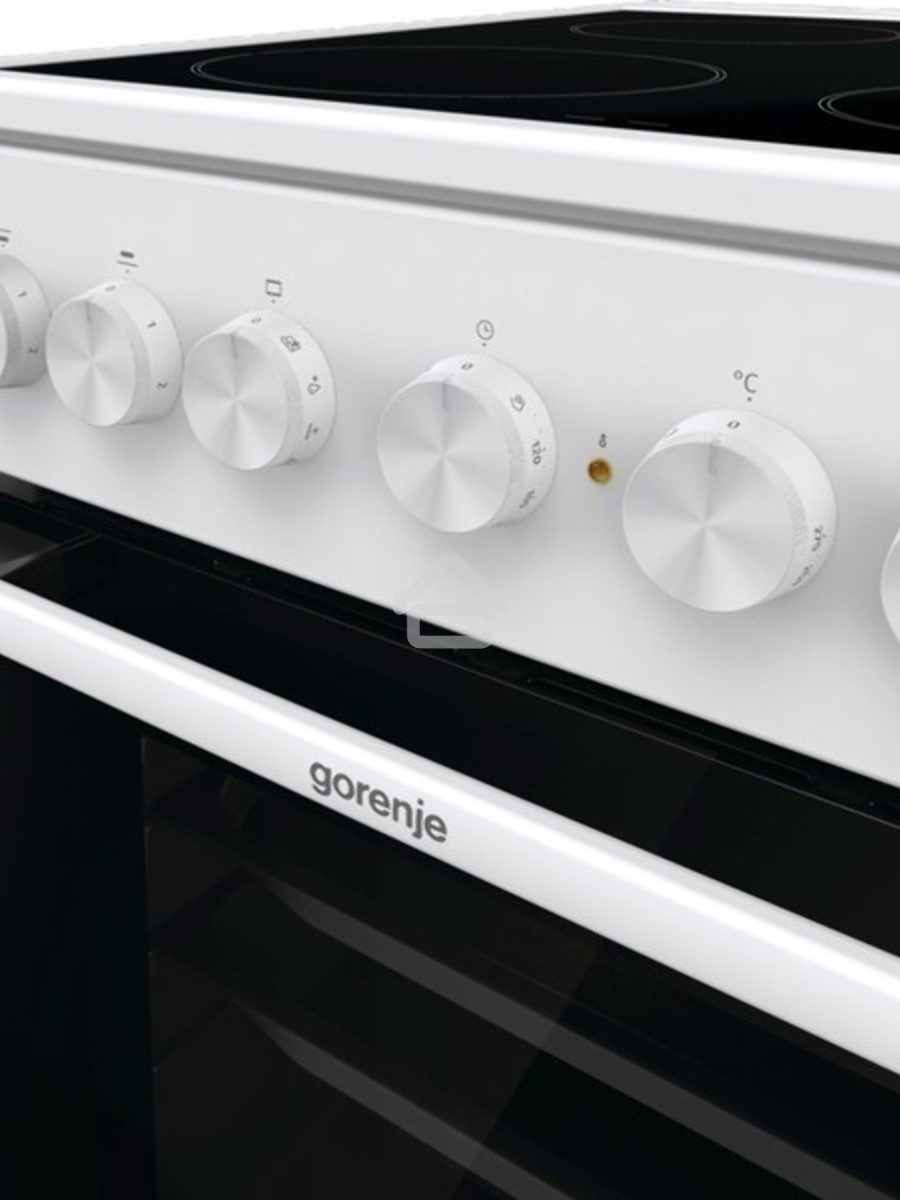 Плита электрическая Gorenje GEC5B41WG белый, конфорок 4 электрических, духовка 62 л, 50 см x 85 см x 59.4 см