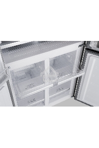 Холодильник Weissgauff WCD 450 INOX GLASS нержавеющая сталь трехкамерный side-by-side 286/141л морозилка снизу