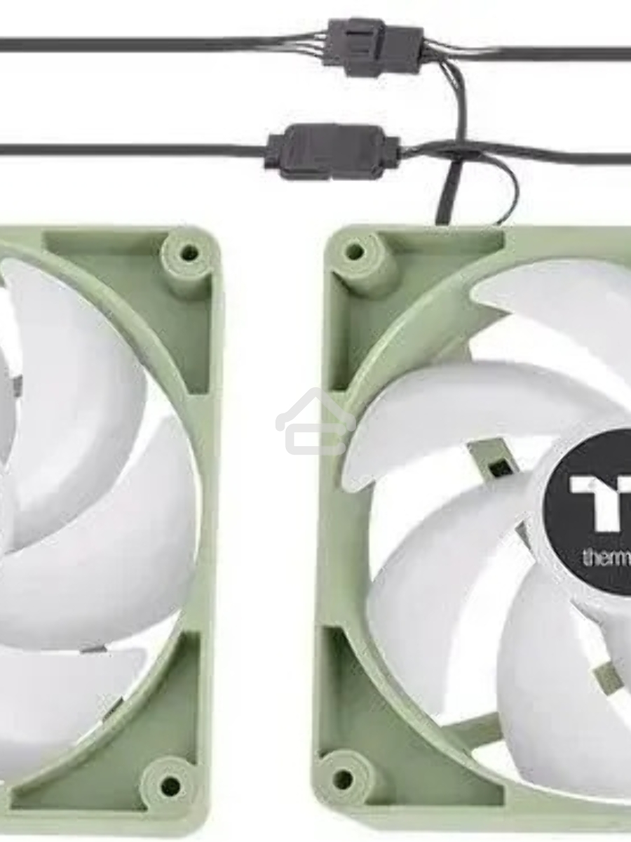 Комплект вентиляторов для корпуса Thermaltake CT120 ARGB (2 шт.) зеленый, 120 мм, 2000 об/мин, 25.8 дБ, 4 pin