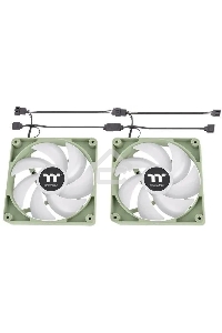 Комплект вентиляторов для корпуса Thermaltake CT120 ARGB (2 шт.) зеленый, 120 мм, 2000 об/мин, 25.8 дБ, 4 pin