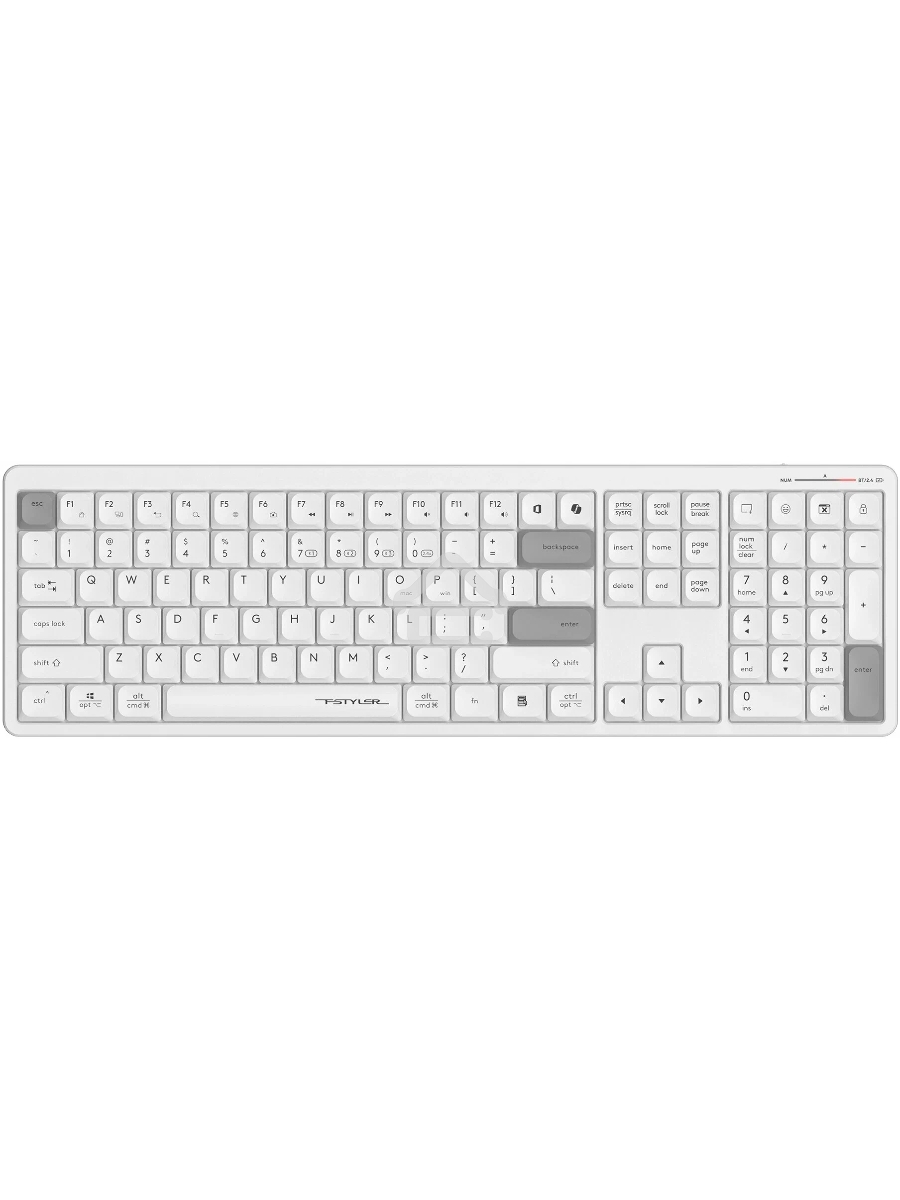 Клавиатура A4Tech Fstyler FBX55C беспроводная Bluetooth /USB /радиоканал белый