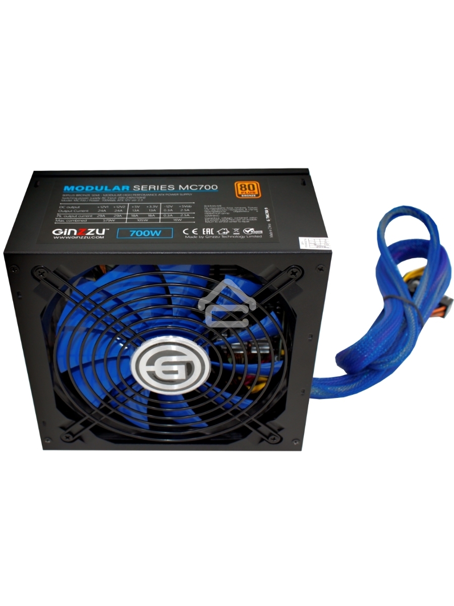 Блок питания Ginzzu MC700 700W 14CM 80 PLUS Bronze,