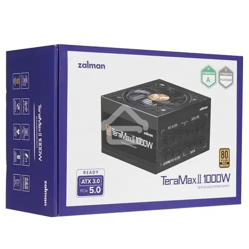 Блок питания Zalman TeraMax II, 1000Вт, 80 PLUS Gold, 120мм, модульный, черный