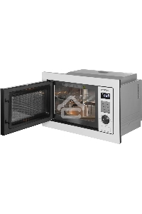 Микроволновая печь встраиваемая Hyundai HBW 2544 WG белый, 25 л, 900 Вт, переключатели - кнопки/поворотный механизм